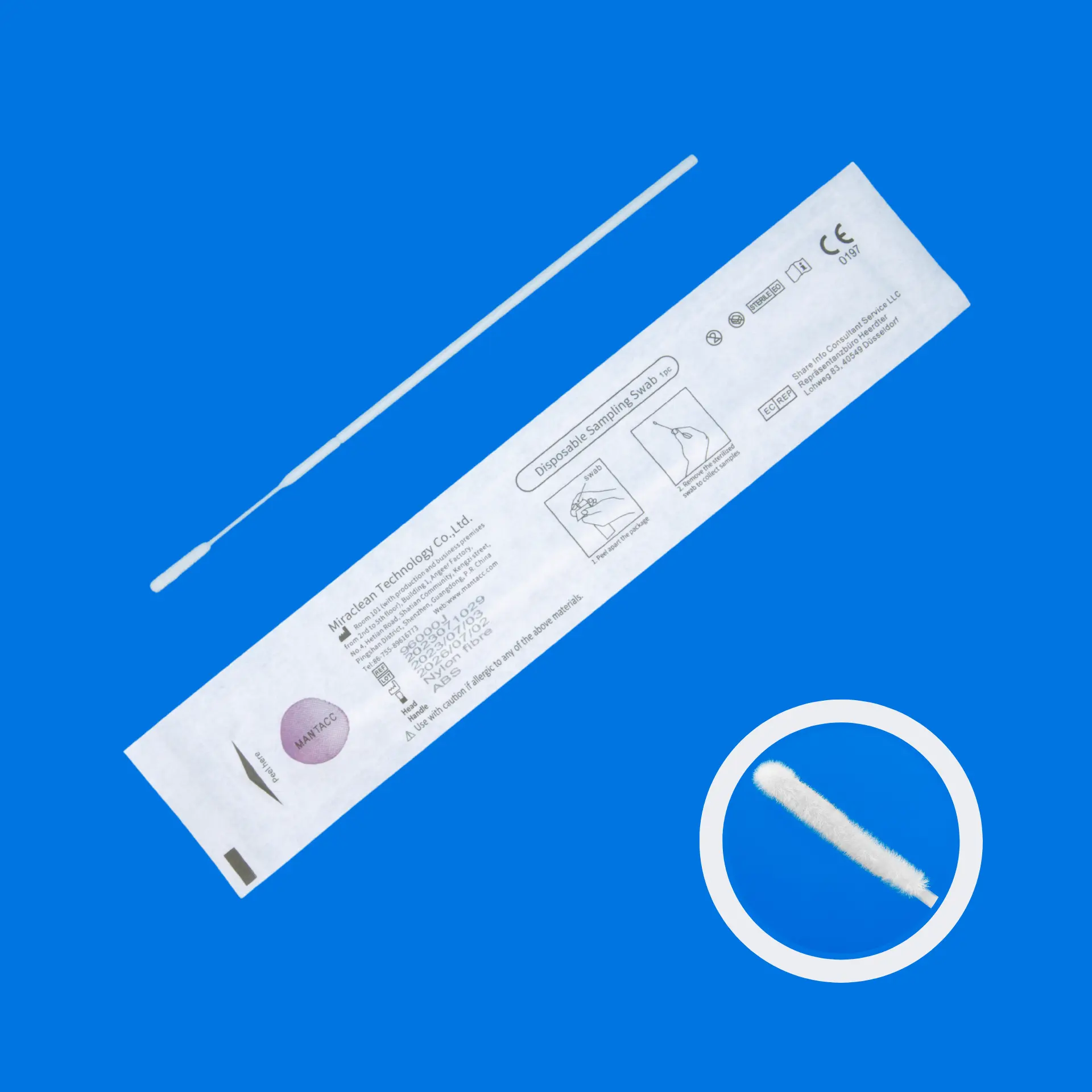 Sterile Flocked Nasopharyngeal Swabs | 6