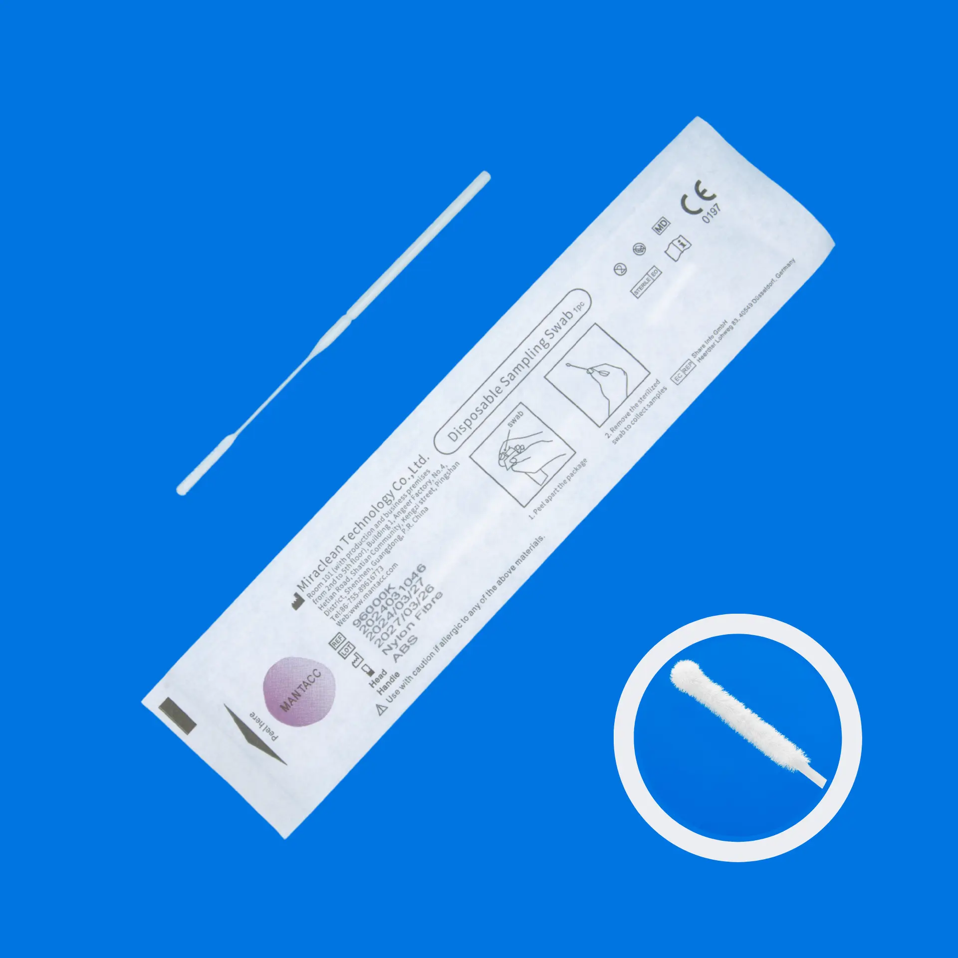 Sterile Flocked Nasopharyngeal Swabs | 3.6